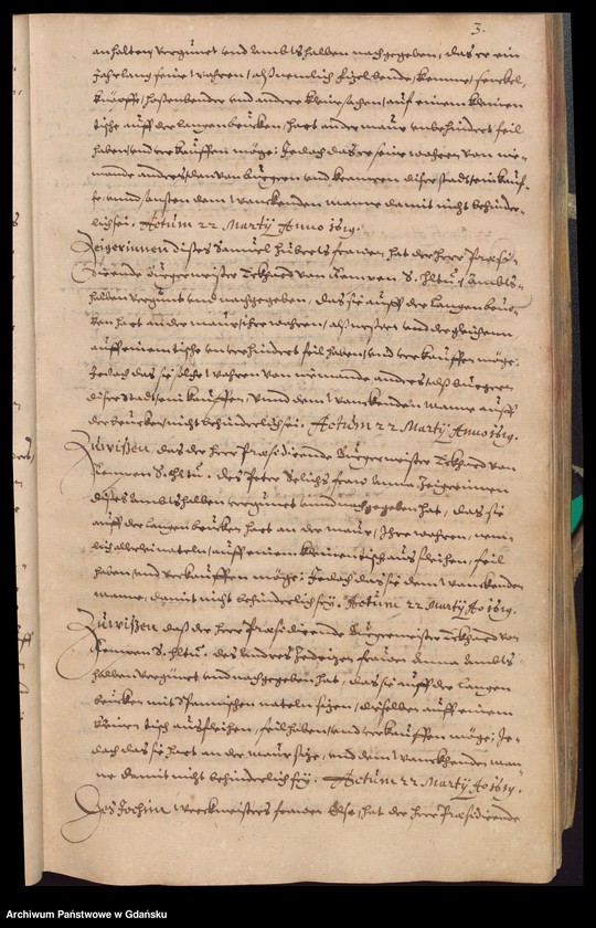 image.from.unit.number "H. Burgerm. Eckard von Kempen Praesidirende Ambtbuch vom [20.III.1619-28.III.1620] Nach hierin etzliche sachen, so in abwesenheit des H. Bürgerm. Valentin von Bodeck vorgelauffen [13.IV.-25.IV.1619] /2 indeksy/"