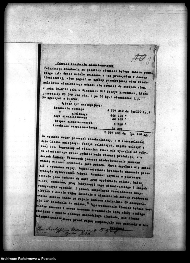 Obraz 11 z jednostki "Wykazy statystyczne, materiał i różne dane"