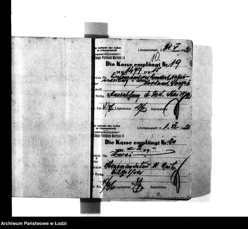 Obraz 12 z jednostki "[Pokwitowania otrzymanych pieniędzy, listy wypłat i inne]"