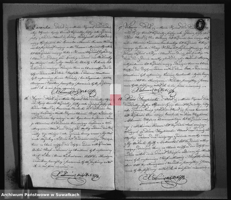 image.from.unit.number "Duplikat akt urodzonych, zaślubionych i umarłych w parafij seyneńskiey roku 1835"