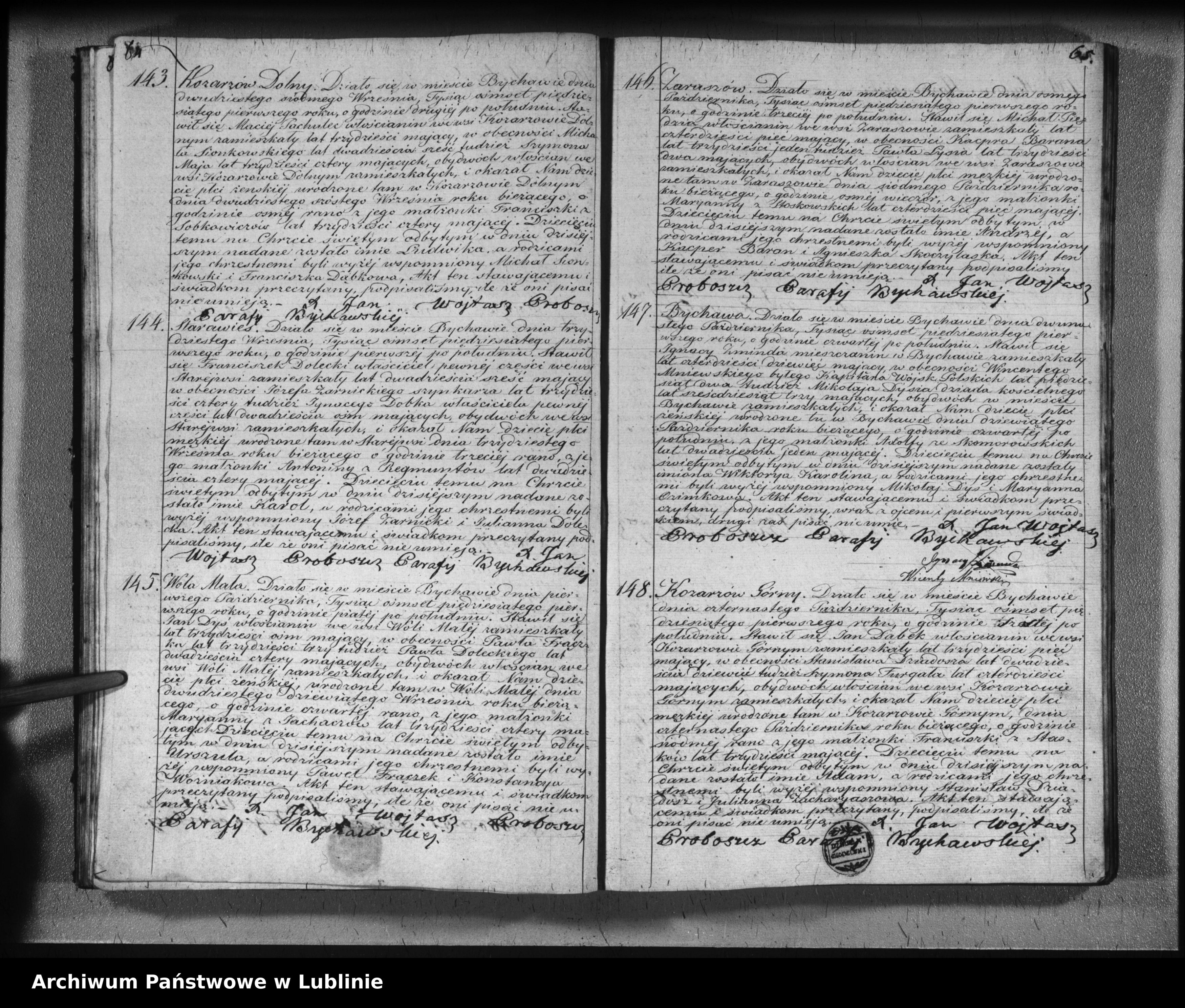 Skan z jednostki: Księga urodzeń, małżeństw i zgonów