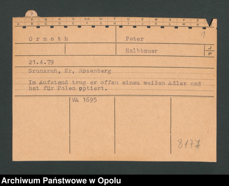 Obraz 3 z jednostki "[Ornoth Peter, ur. 21.04.1879, zam. Grunsruh]"