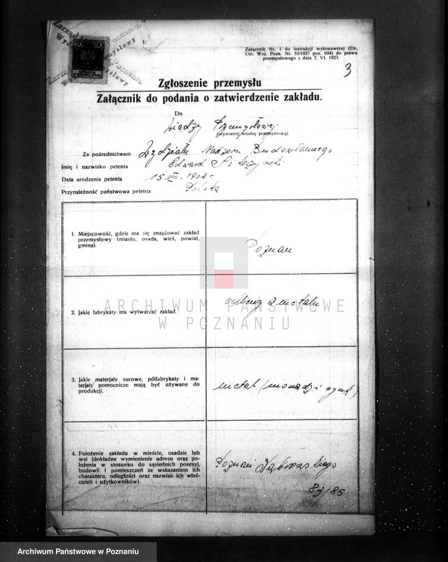 Obraz 7 z jednostki "/Projekt urządzenia odlewni metali przy ul. Dąbrowskiego 81/"