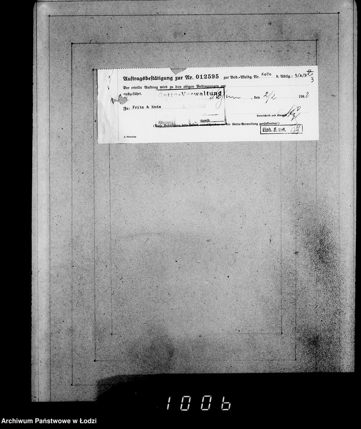 Obraz 7 z jednostki "Aufträge [Lieferscheinen und Rechnungen] 12481-12530 Lebensmitteleinkauf 5/Mü [Dostawa artykułów pierwszej potrzeby do Getta]."