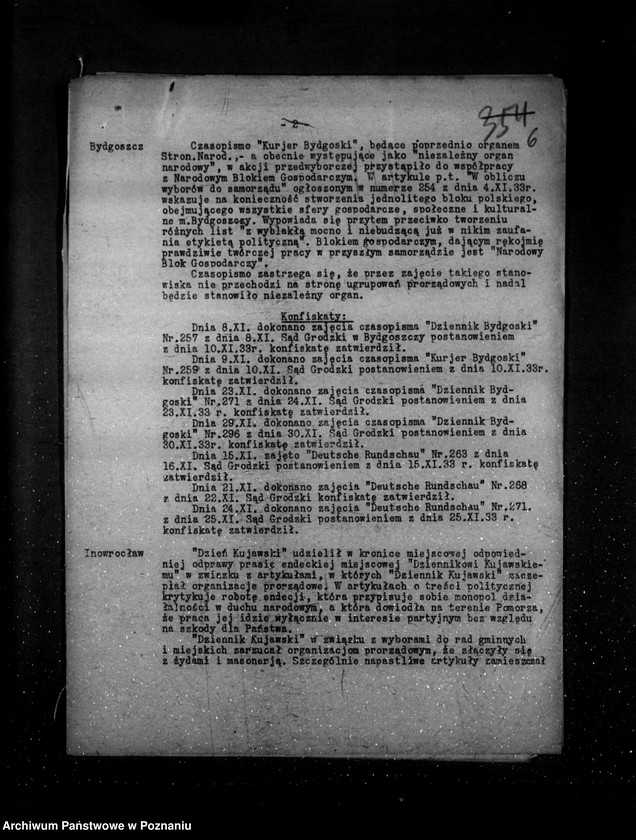 Obraz 10 z jednostki "Sprawozdanie prasowe za czas od września do grudnia 1933 r."