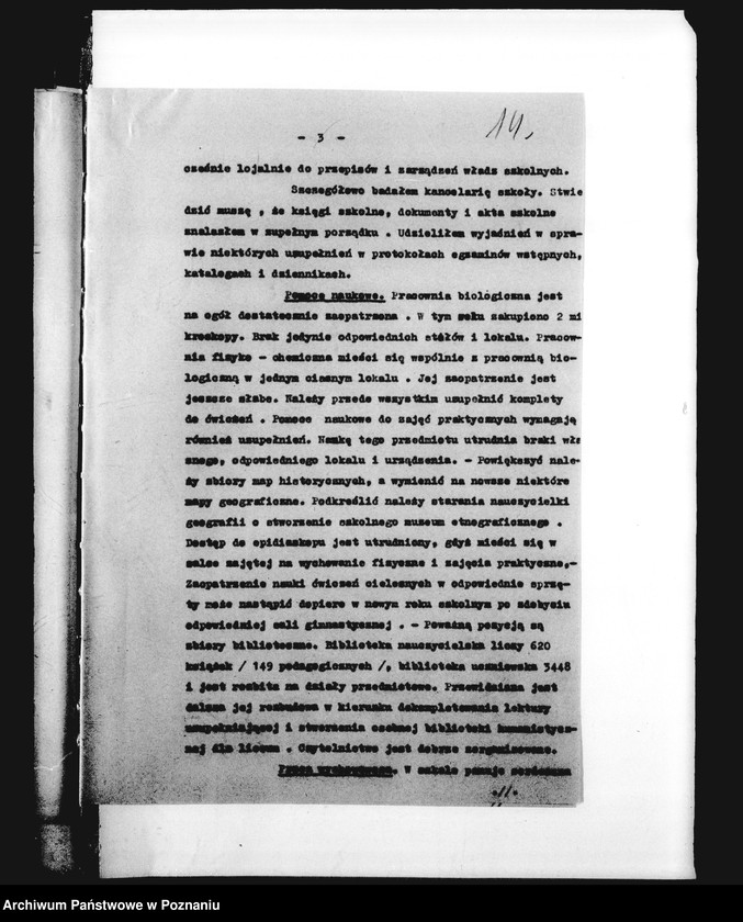 Obraz 18 z jednostki "Prywatne Gimnazjum Żeńskie Zgromadzenia SS Najświętszej Rodziny z Nazaretu- Kalisz, sprawozdania powizytacyjne i roczne"