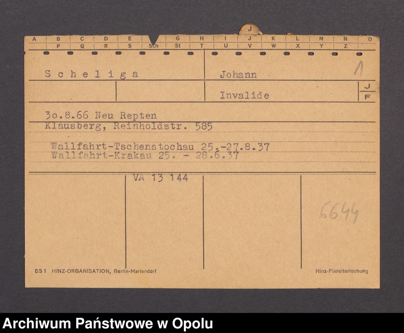 Obraz 3 z jednostki "[Scheliga Johann, ur. 30.8.1866 Neu Repten]"