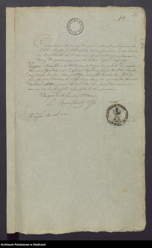 Obraz 18 z jednostki "Dowody do akt małżeństw"