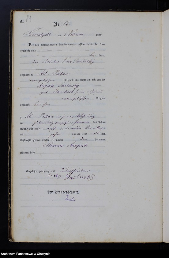 image.from.unit.number "Geburts-Haupt-Register Nr 1 - 199"