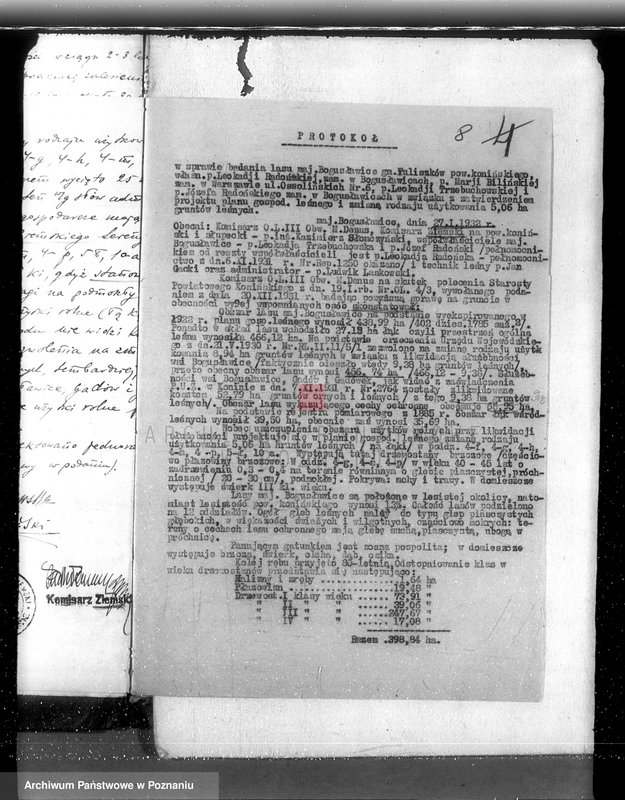 Obraz 12 z jednostki "Sprawa zmiany rodzaju użytków 5,06 ha gruntów leśnych w majątku Bogusławice /powiat koniński/ oraz zatwierdzenie projektu planu gospodarstwa leśnego"