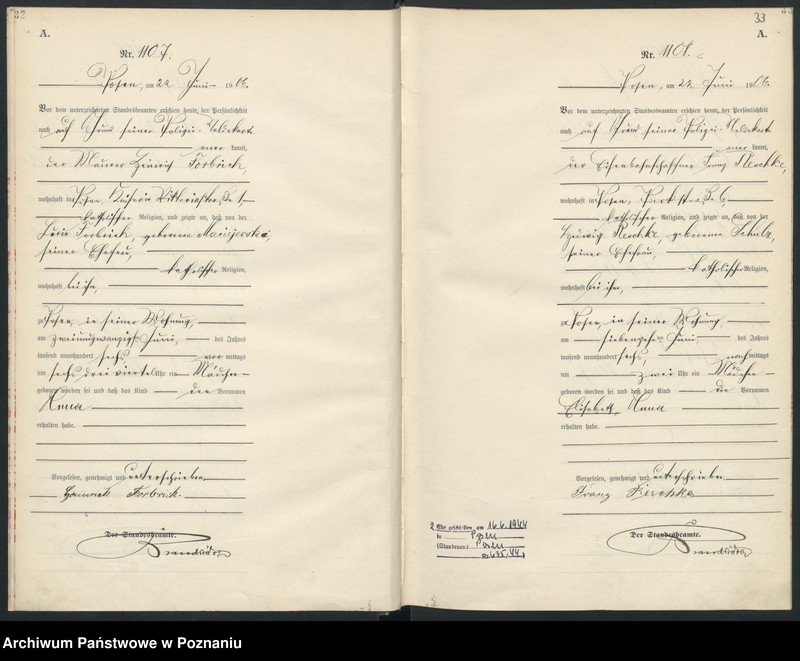 Obraz 19 z jednostki "Księga miejscowa urodzeń"