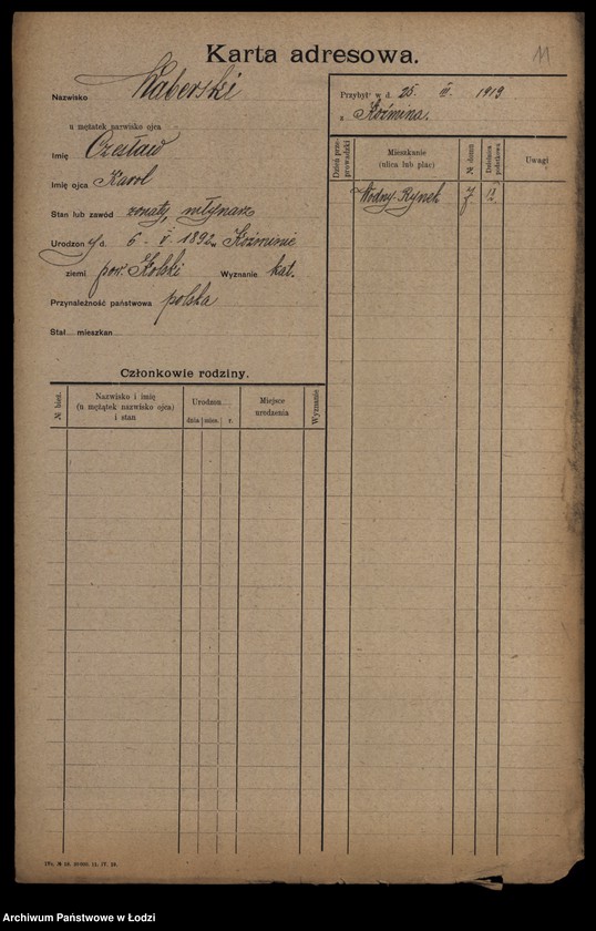 Obraz 13 z jednostki "[Spis ludności Łodzi] Wabdanowski - Wagman"