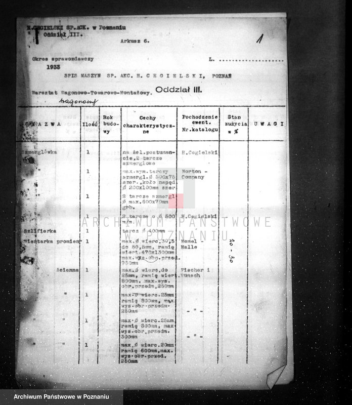 Obraz 5 z jednostki "/Kwestionariusz Fabryki H. Cegielskiego w Poznaniu/"