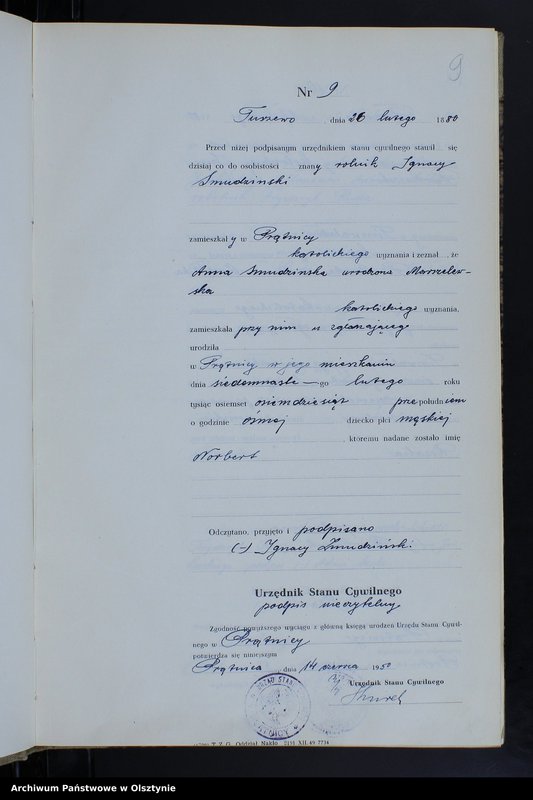 image.from.unit.number "Ksiega urodzeń Nr 1 - 50,1 - 43,1 - 54,1 - 49 /brak 1884,i 1 - 51 /przepisana w języku polskim z oryginału niemieckiego w dniach 10.06.- 24.06.1950/"