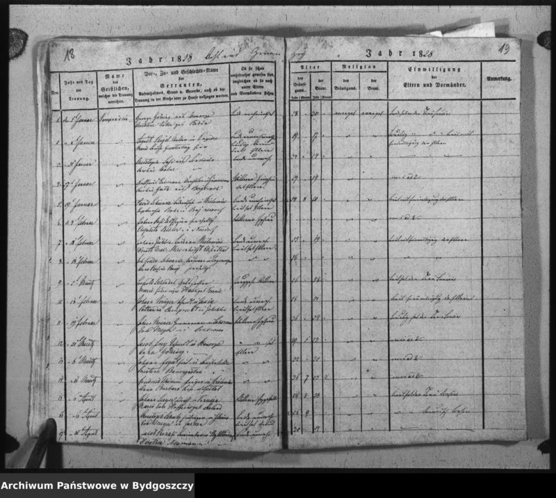 image.from.unit.number "Verzeichniss der Copulirten aus der evangel. Stadt- und Landgemeinde von Inowrazlaw Jahr 1826 bis incl. 1832 [1834]"