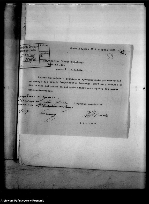 image.from.unit.number "Kursy gospodarstwa domowego Stowarzyszenia Kobiet pracujących - Chodzież"