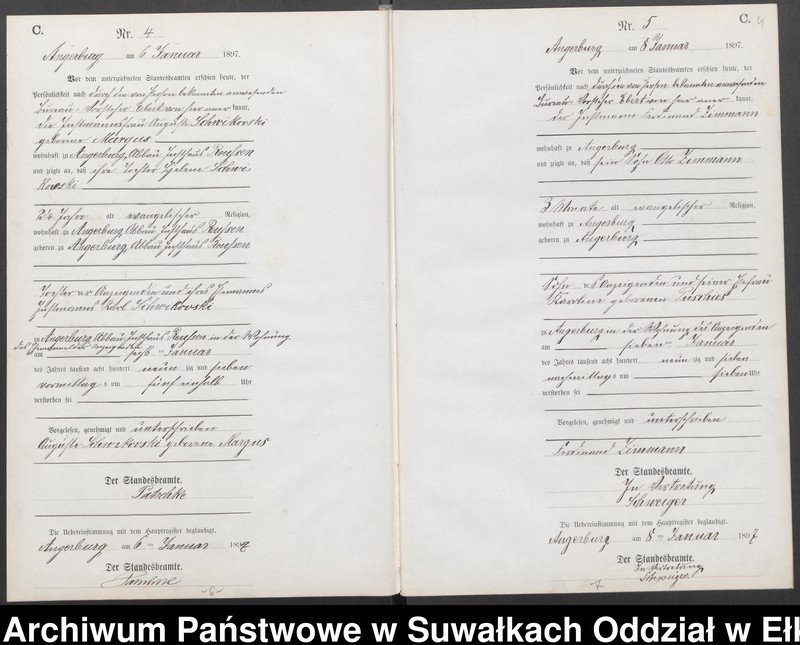 image.from.unit.number "Sterbe-Neben-Register des Preussischen Standes-Amtes [Angerburg] Kreis [Angerburg]"
