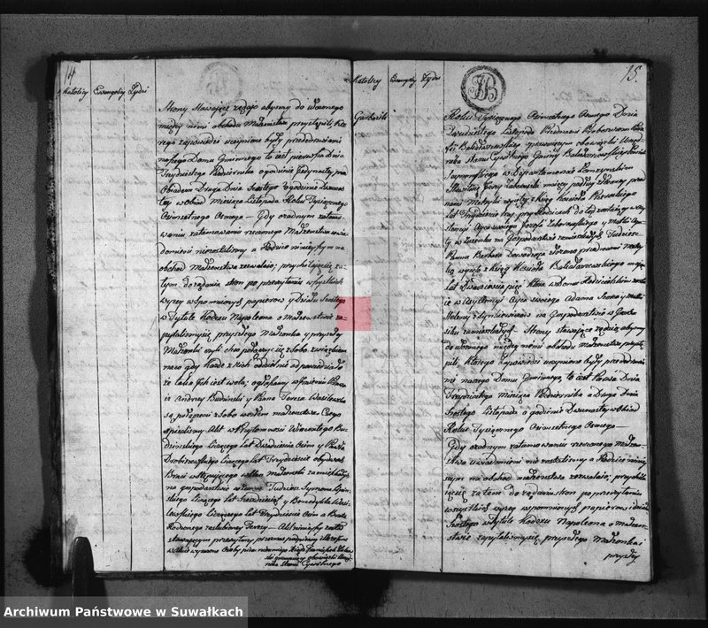 image.from.unit.number "Księgi Gminy i Parafij Bakałarzewskiey ślubne 1808 R."