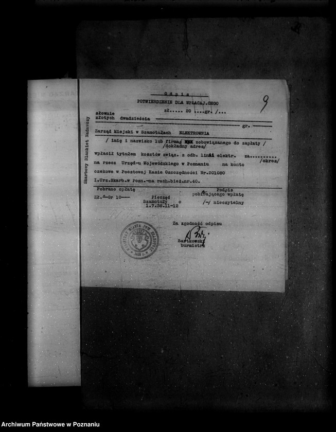 Obraz 13 z jednostki "/Projekt budowy linii niskiego napięcia od Elektrowni w Szamotułach do ul. Sienkiewicza/"