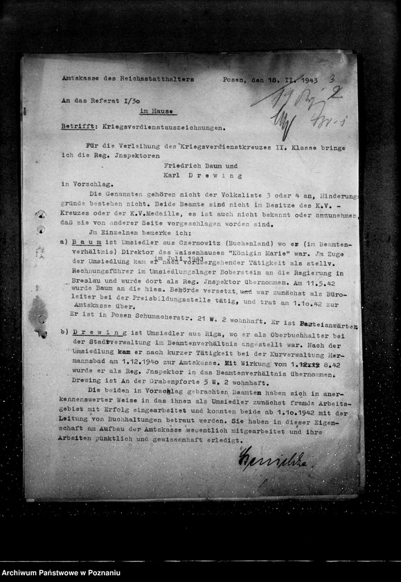 Obraz 7 z jednostki "Sammlung der Vorschläge für Kriegsverdienstkreuze"