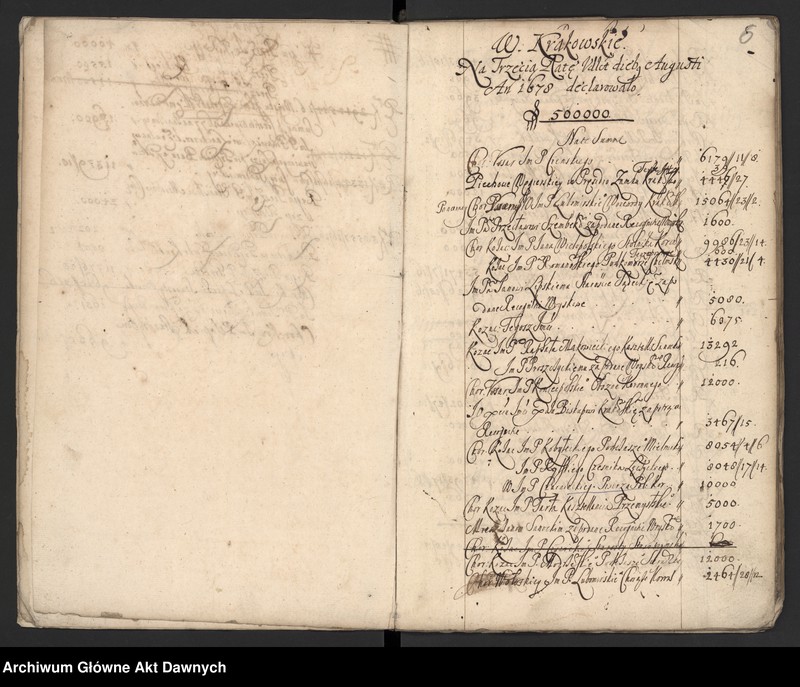 image.from.unit.number "Raptularz podatków anni 1677."