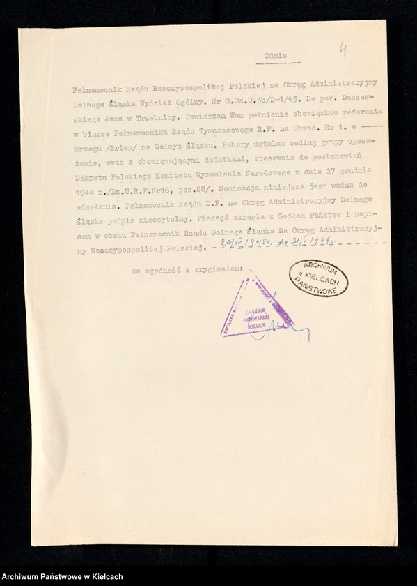 Obraz 12 z jednostki "Dokumenty Jana daszewskiego złożone w ZBOWiD w Kielcach"