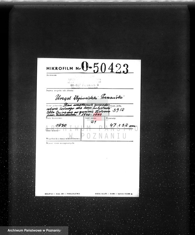 image.from.unit.number "Plan urządzenia gospodarstwa leśnego dla lasu majętności Otto Qiurama w gminie Piotrowo powiat szamotulski"