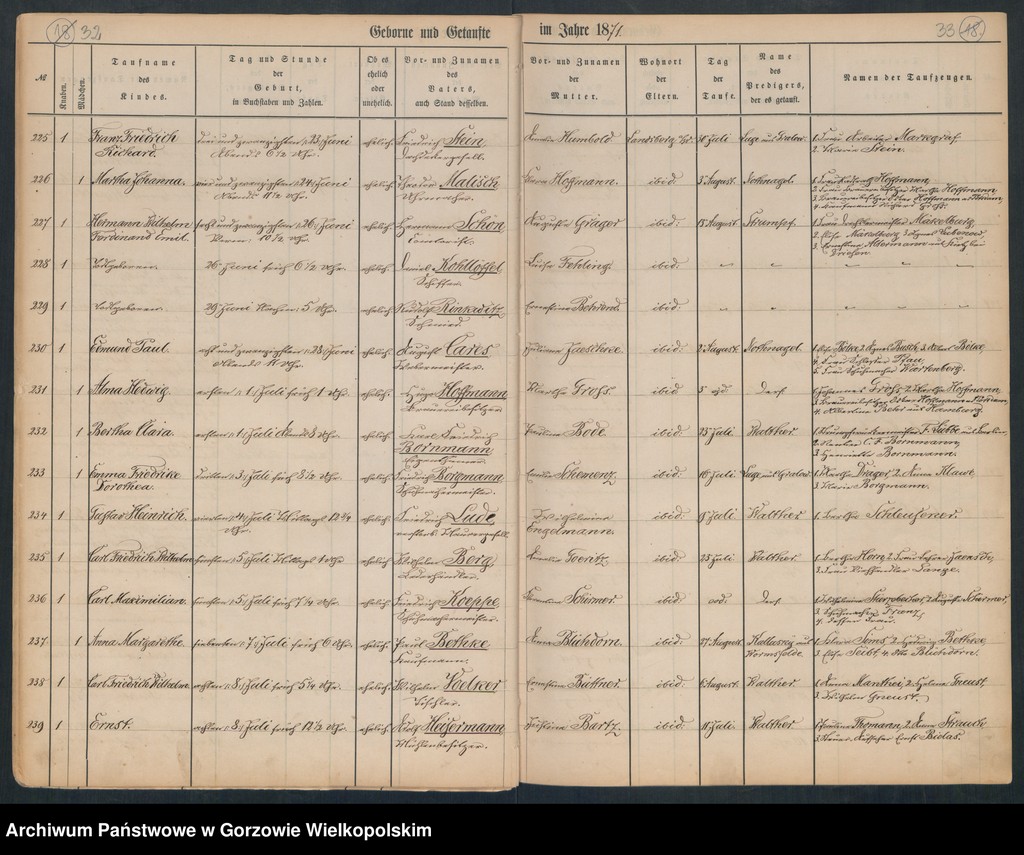 image.from.unit.number "Duplikate der Hauptkirche zu Landsberg an der Warthe (zawiera też księgę zgonów Konkordien, reformirte und Militair Kirchen Gemeinde z 1871 r.)"