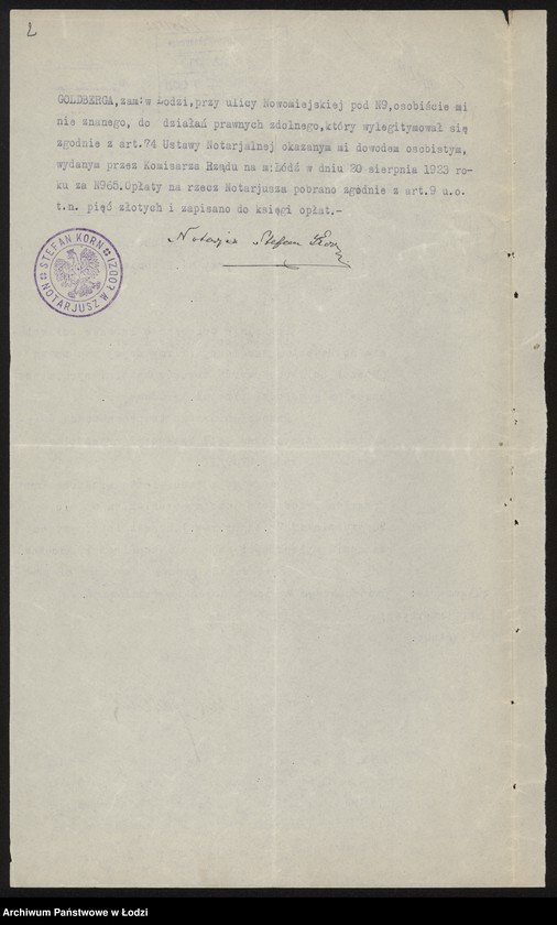 Obraz 4 z jednostki "Moszek Goldberg – wyrób towarów bawełnianych"