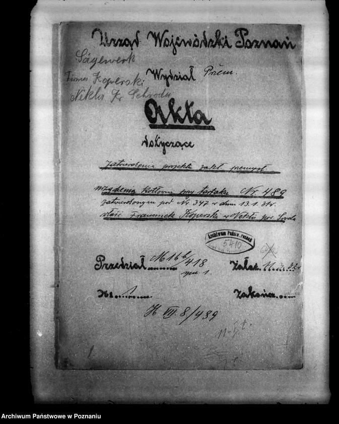 Obraz 4 z jednostki "Zatwierdzenie projektu zakładu przemysłowego /urządzenia kotłowni przy tartaku nr 489/ Fr. Koperskiego w Nekli powiat średzki/"