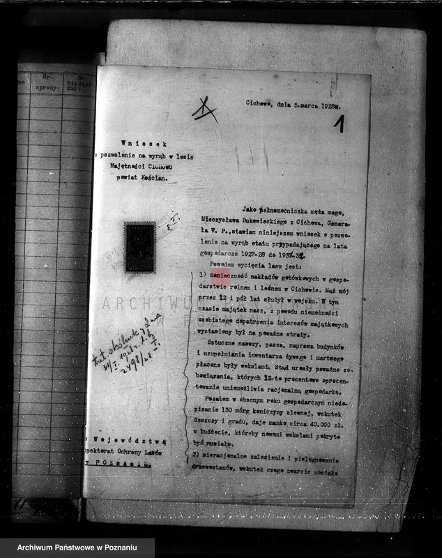 Obraz 5 z jednostki "Nadzór nad gospodarką w lasach majętności Cichowo powiat kościański"