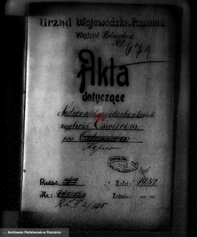 Obraz 4 z jednostki "Nadzór nad gospodarką w lasach majętności Oświęcim powiat kępiński"