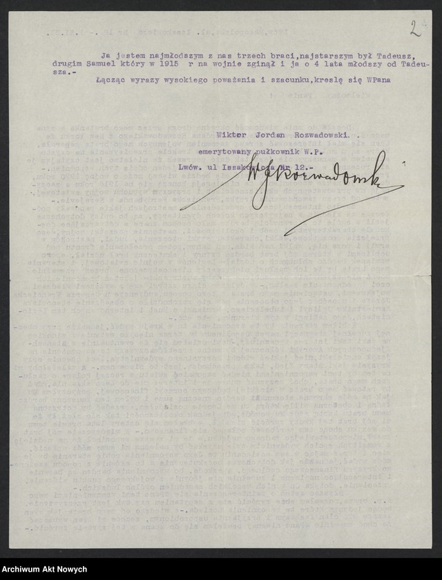 Obraz 4 z jednostki "Rozwadowski Wiktor Jordan; L.1"