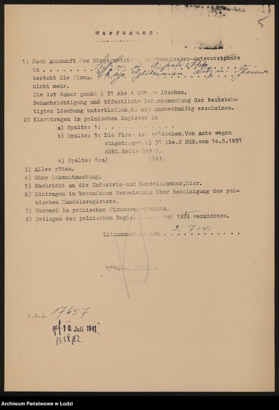 Obraz 7 z jednostki "Chaja Gliksman- sklep spożywczy i galanteryjny"