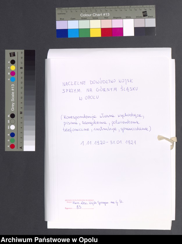 Obraz 2 z jednostki "Sorties /Korespondencja własna wychodząca, pisma, zarządzenia, potwierdzenia telefoniczne, instrukcje, sprawozdania/ 1.11.1920-31.01.1921"
