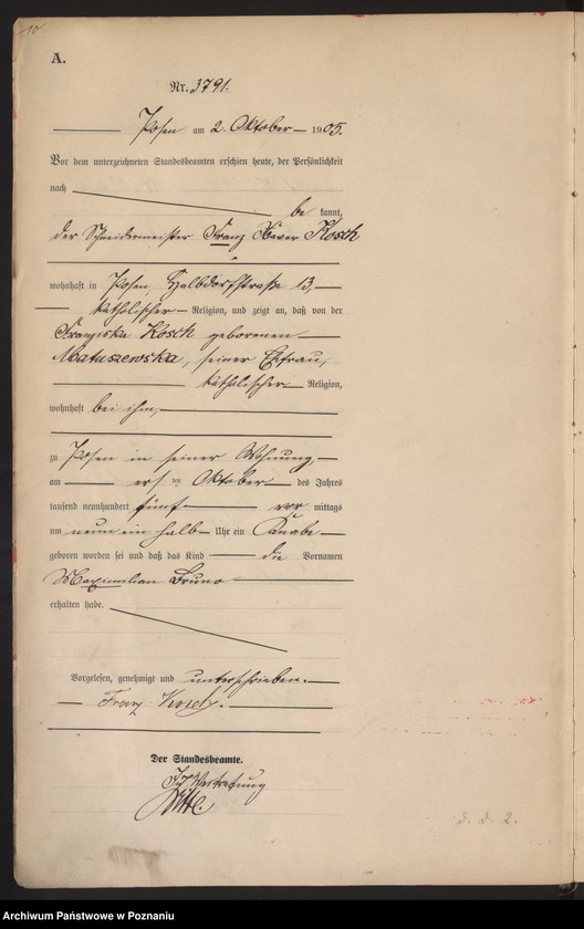 Obraz 12 z jednostki "Księga miejscowa urodzeń tom VIII"