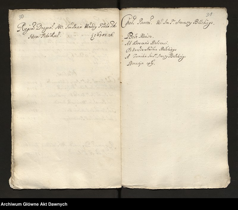 image.from.unit.number "Zbiór pism rozmaitych Wydziału Wojskowego tyczących, w. XVI - XVIII"