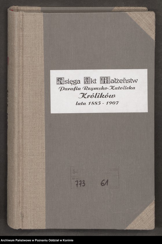 image.from.unit.number "Księga akt małżeństw [za] lata 1885-1907"