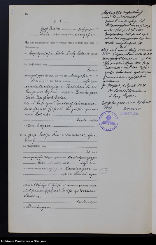 image.from.unit.number "Heiraths-Neben-Register Nr 1 - 2 [ Księga małżeństw - wtóropis ]"