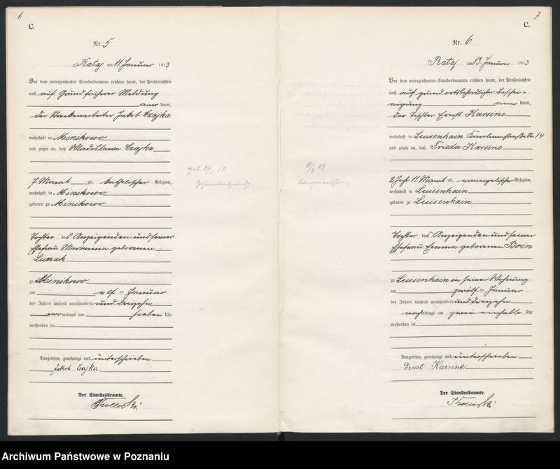 Obraz 6 z jednostki "Księga miejscowa zgonów [Rejestr główny zgonów]"