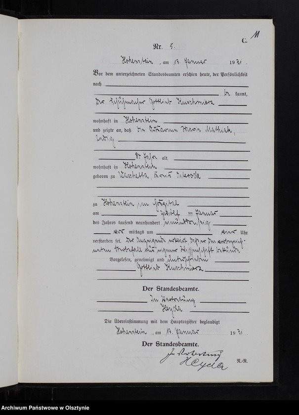 image.from.unit.number "Sterbe-Neben-Register Nr 1 - 107"