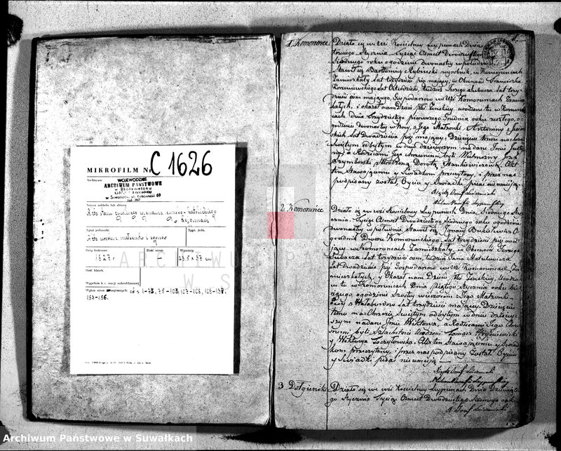 Obraz 3 z jednostki "Duplikat Aktów Urodzenia Zaślubienia i Zeyscia Katolików Parafij Leypuńskiej 1827 roku"