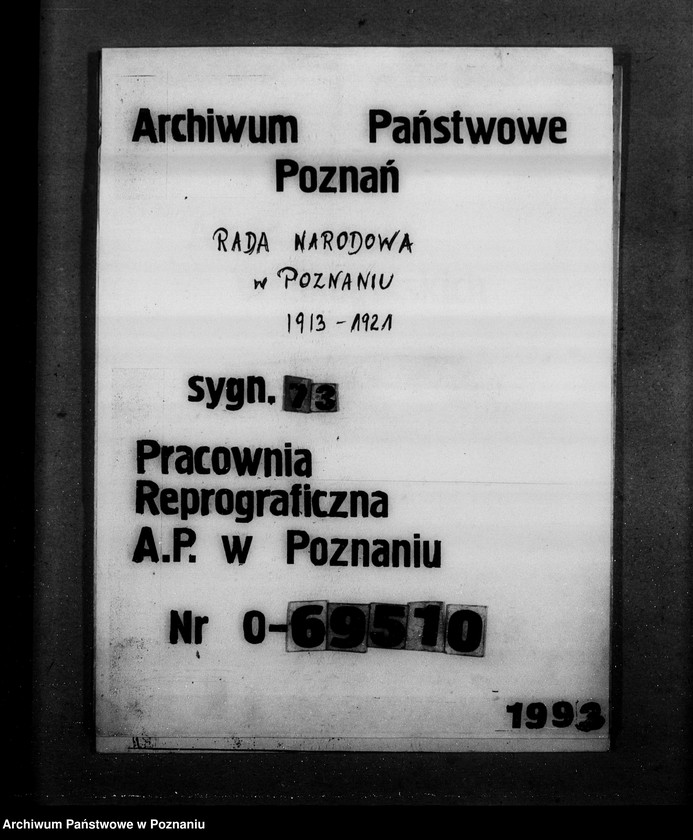 Obraz 1 z jednostki "Sprawozdanie z działalności "Zjednoczenia Towarzystw Kobiecych, Oświatowych na Rzeszę Niemiecką z siedzibą w Poznaniu" wraz z wykazem tych Towarzystw oraz korespondencja różna."