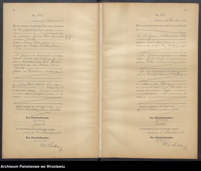 image.from.unit.number "Sterbe-Neben-Register Breslau I 1913 Band 7"