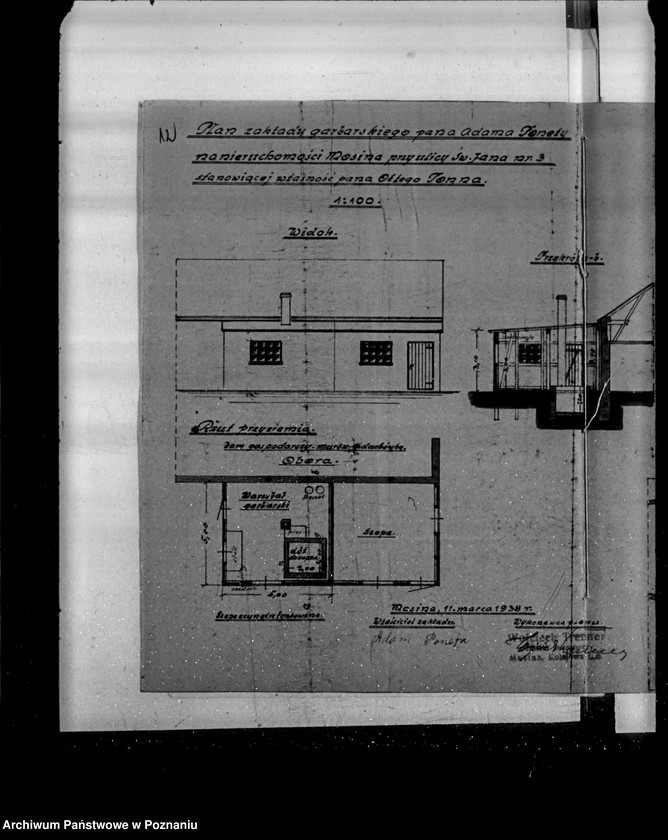 Obraz 16 z jednostki "Zatwierdzenie projektu urządzenia garbarni J. Panety w Mosinie powiat śremski"