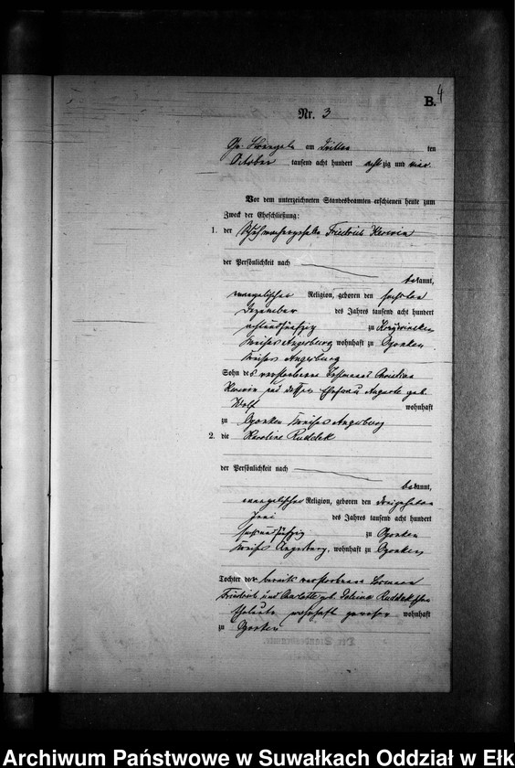 image.from.unit.number "Heiraths-Neben-Register des Preussischen Standes-Amtes Gr. Strengeln Kreis Angerburg"