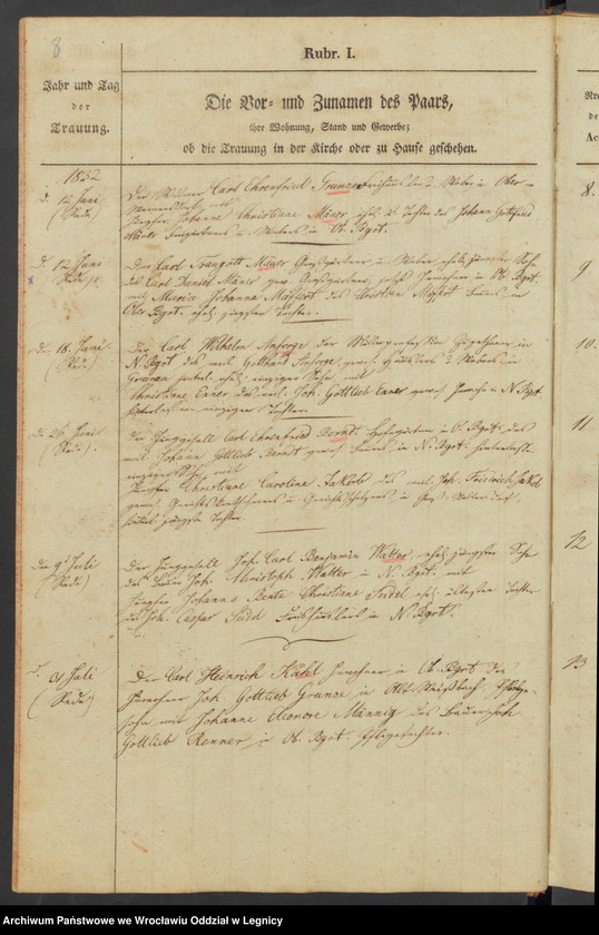 image.from.unit.number "Trauungsbuch der Kirche zu Baumgarten"