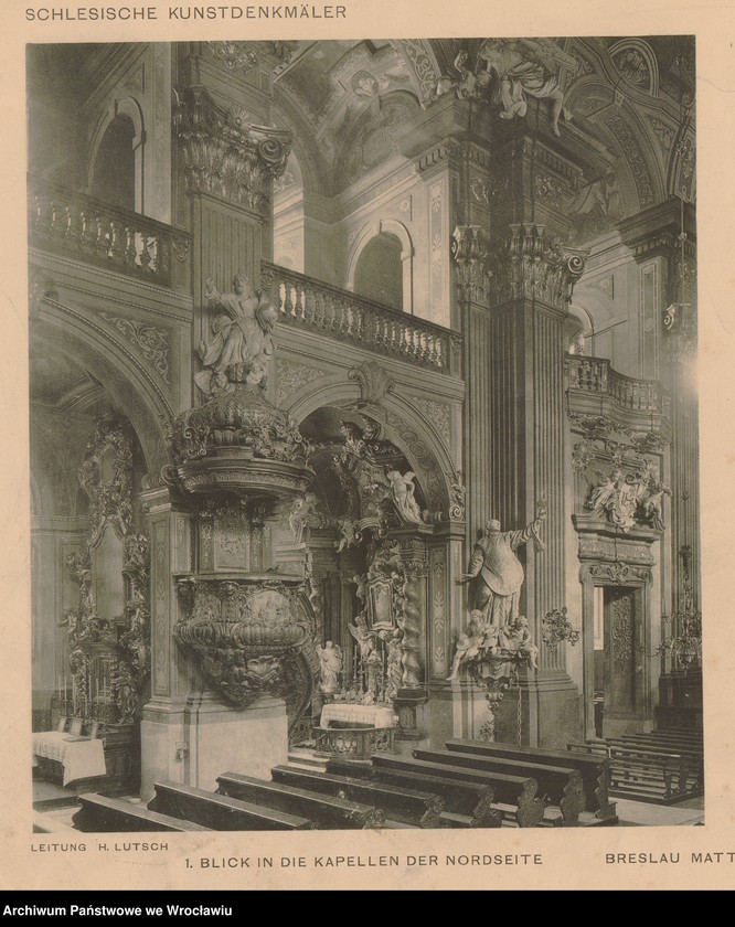Obraz 2 z kolekcji "Kościół św. Macieja (Matthiaskirche) we Wrocławiu w latach 1890-1930 w zbiorze ikonograficznym Archiwum Państwowego we Wrocławiu"