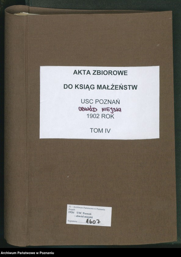Obraz 2 z jednostki "[Dokumenty dostarczone przez narzeczonych do zawarcia związku małżeńskiego za 1902 rok. Tom IV]"