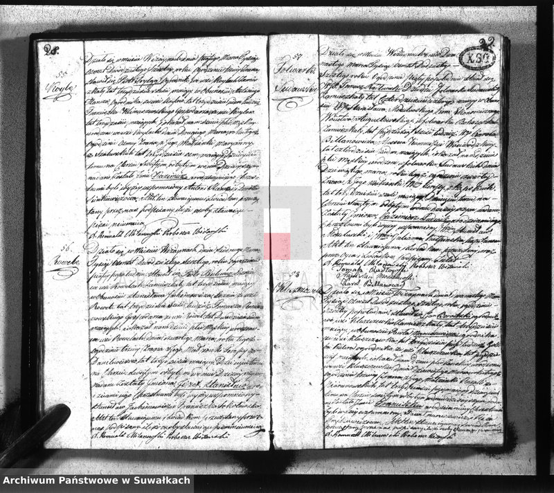 Obraz 17 z jednostki "Księga urodzonych, zaślubionych i umarłych gminy wiżańskiey z roku 1826"